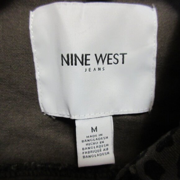 Nine West Leopard Print Denim Jacket Medium - Picture 8 of 16